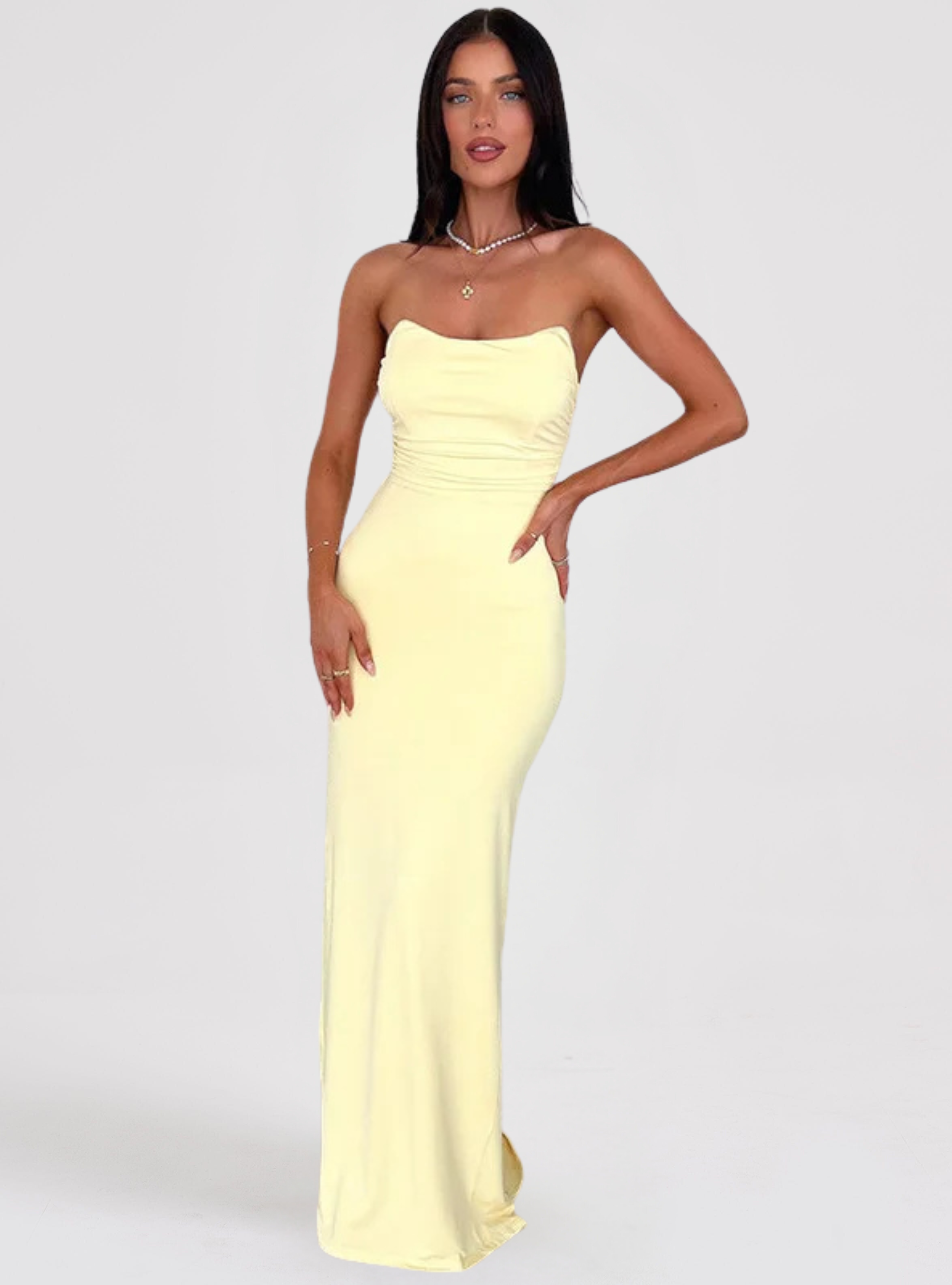 London Twins™ | Hanna Off-shoulder Sleeveless Dress