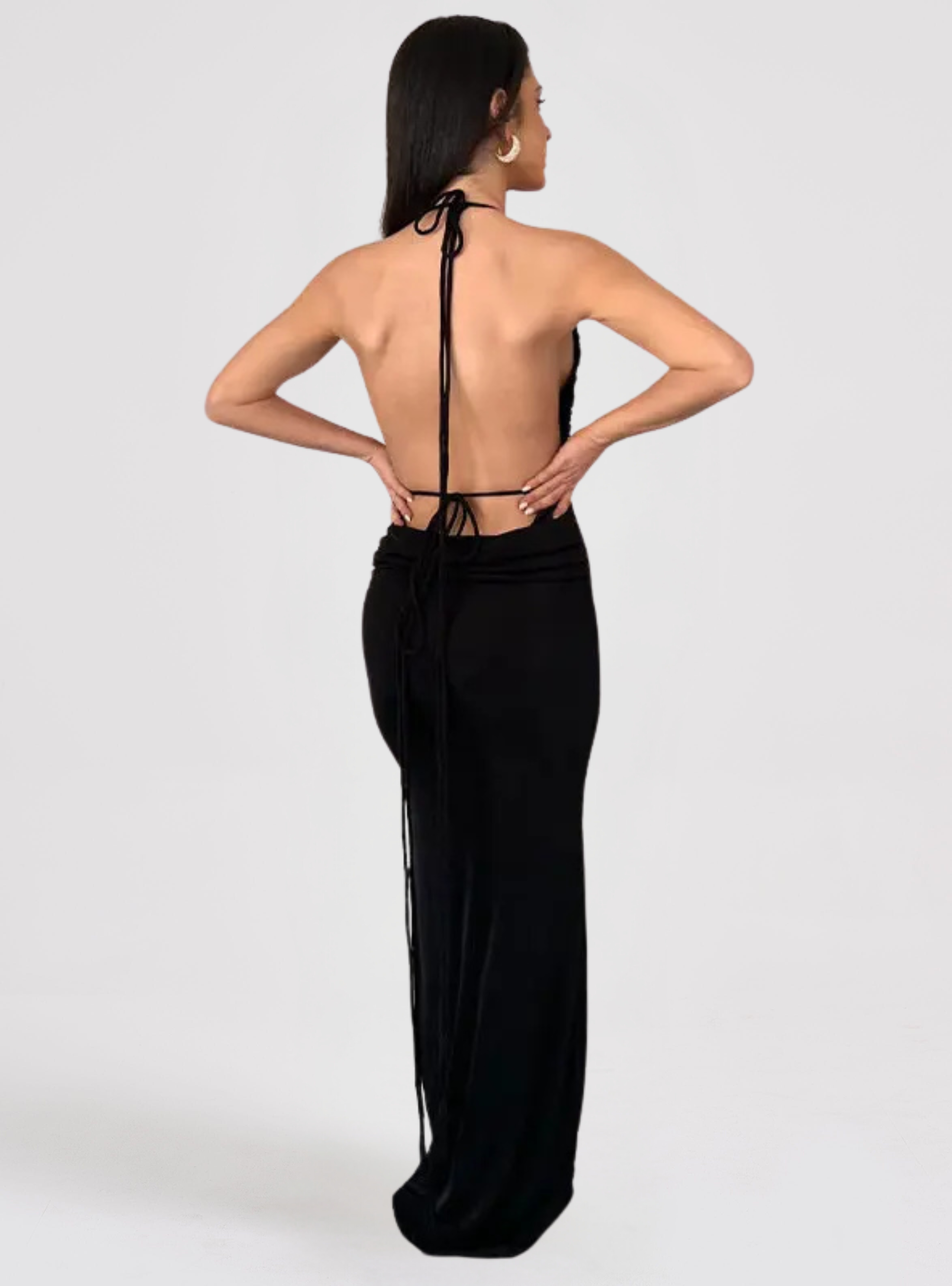 London Twins™ | Sexy Backless Solid Bandage Maxi Dress