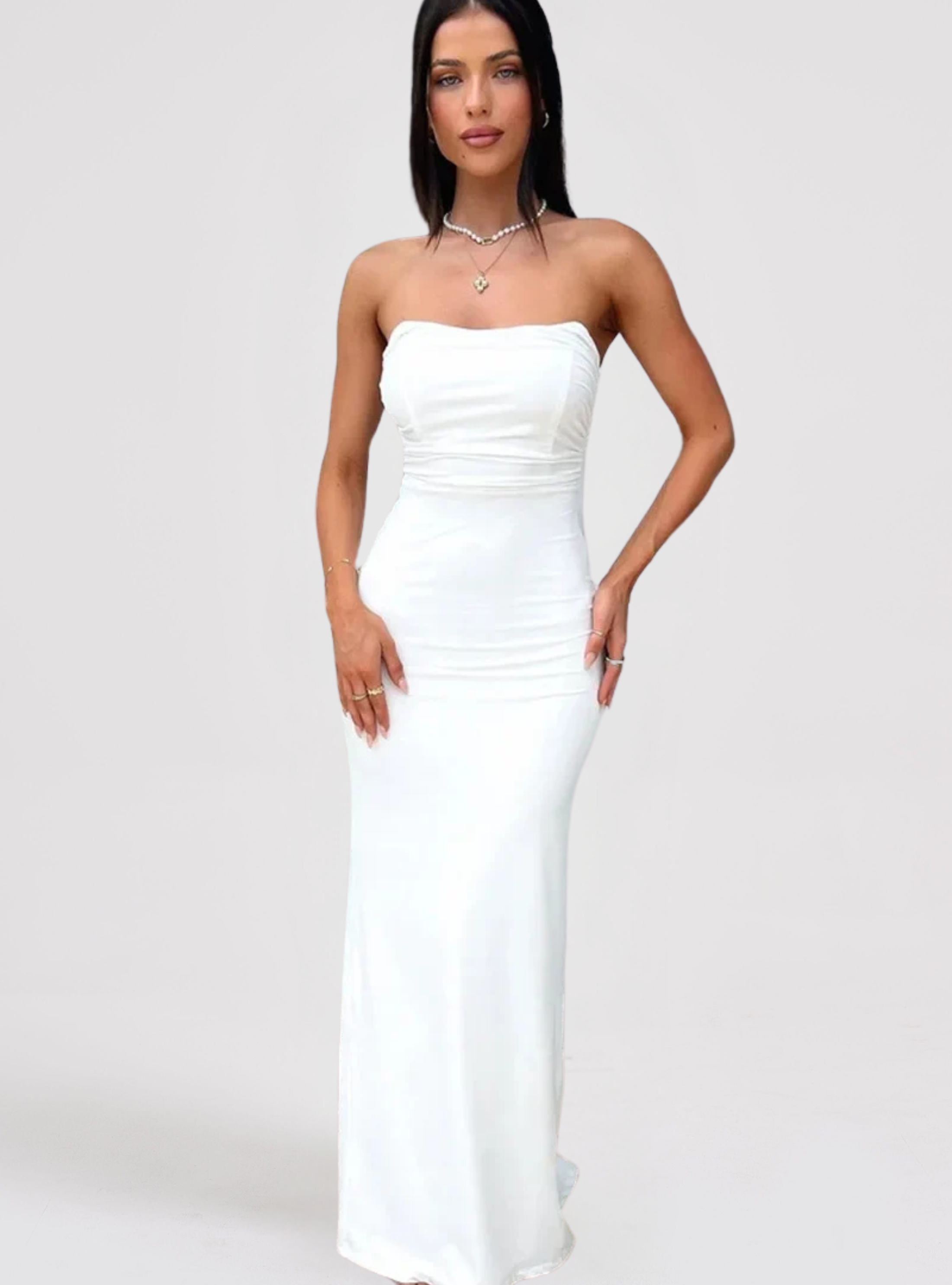 London Twins™ | Hanna Off-shoulder Sleeveless Dress