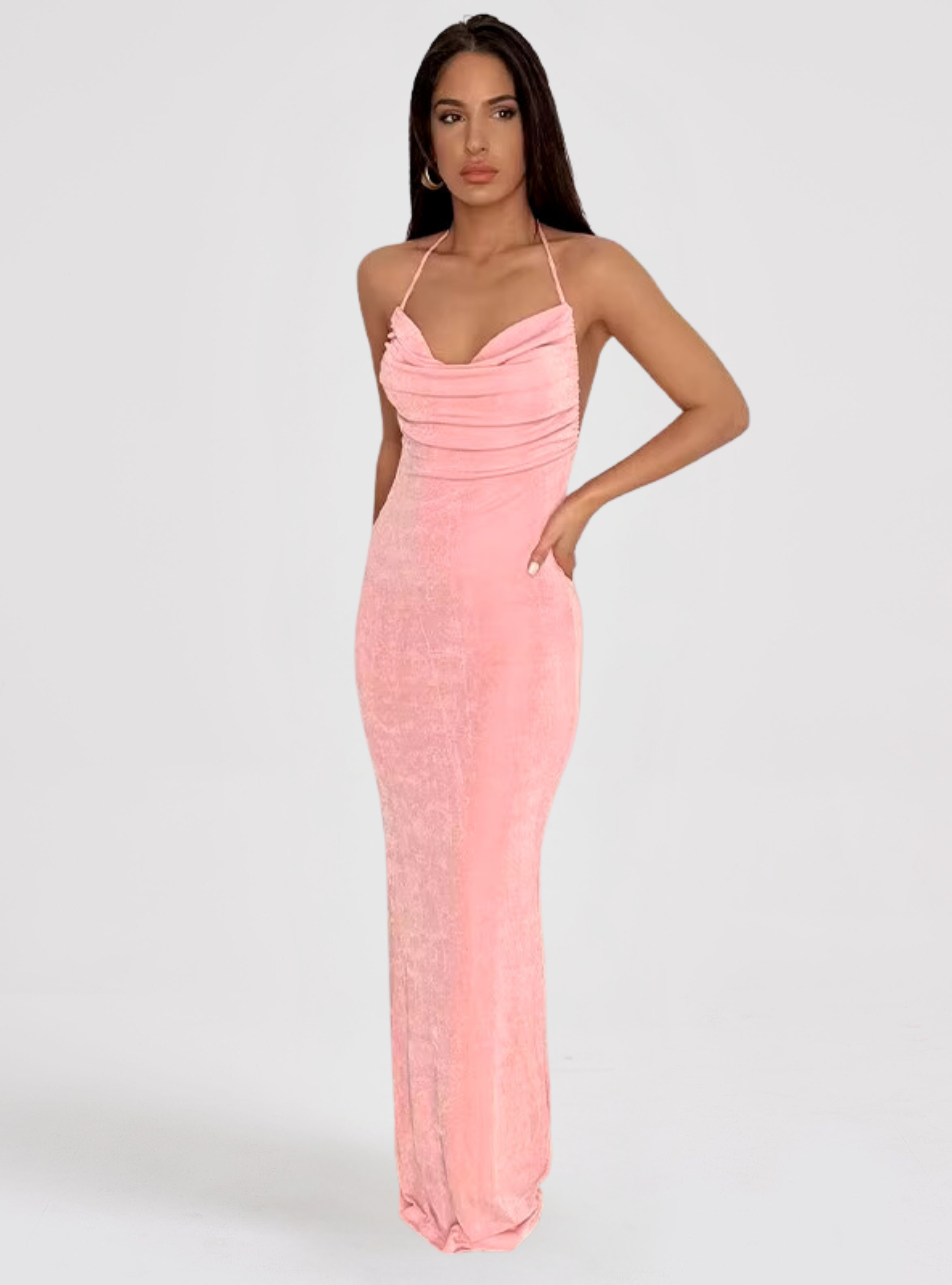 London Twins™ | Sexy Backless Solid Bandage Maxi Dress