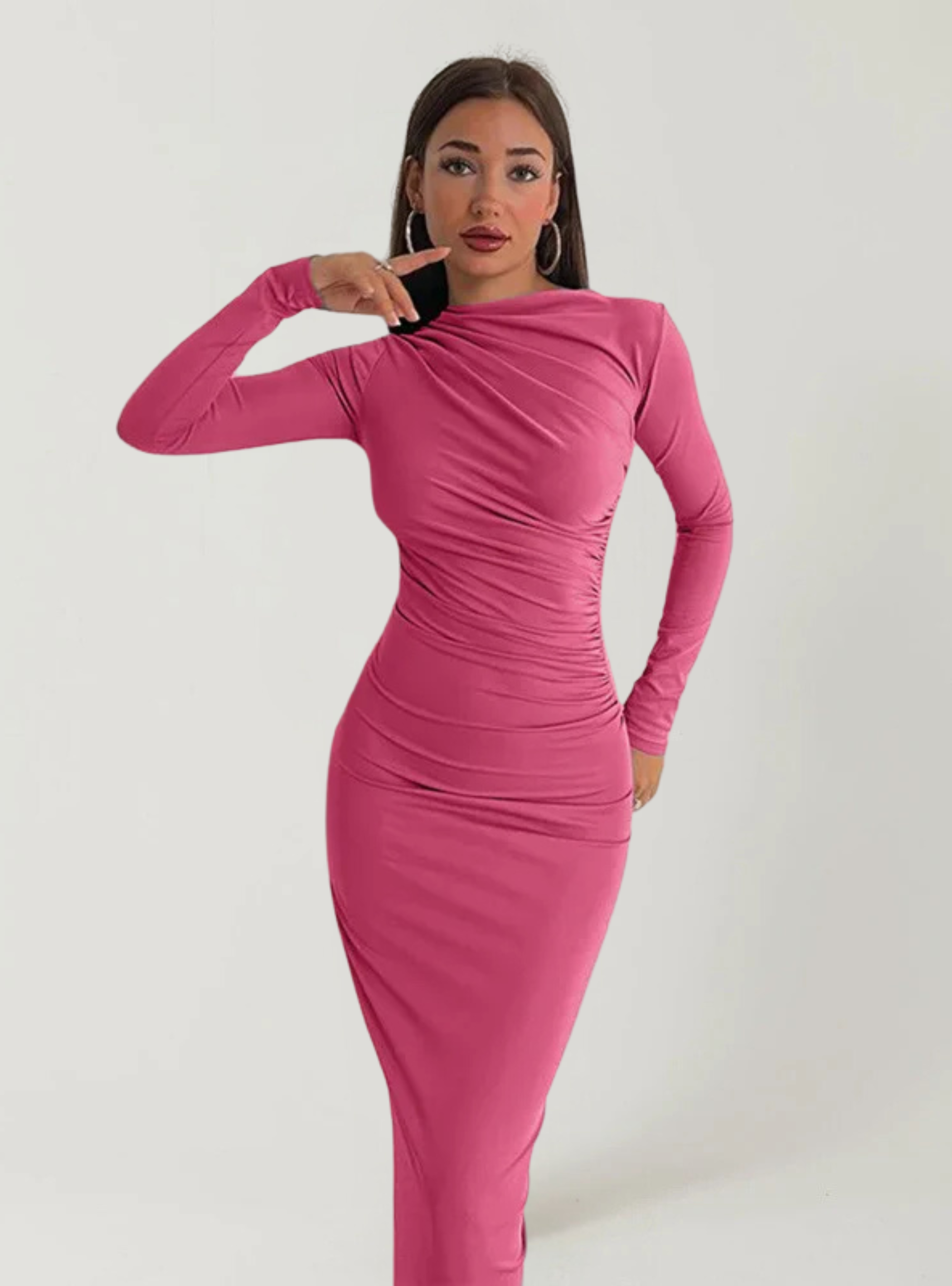 London Twins™ | Cryptographic Long Bodycon Dress