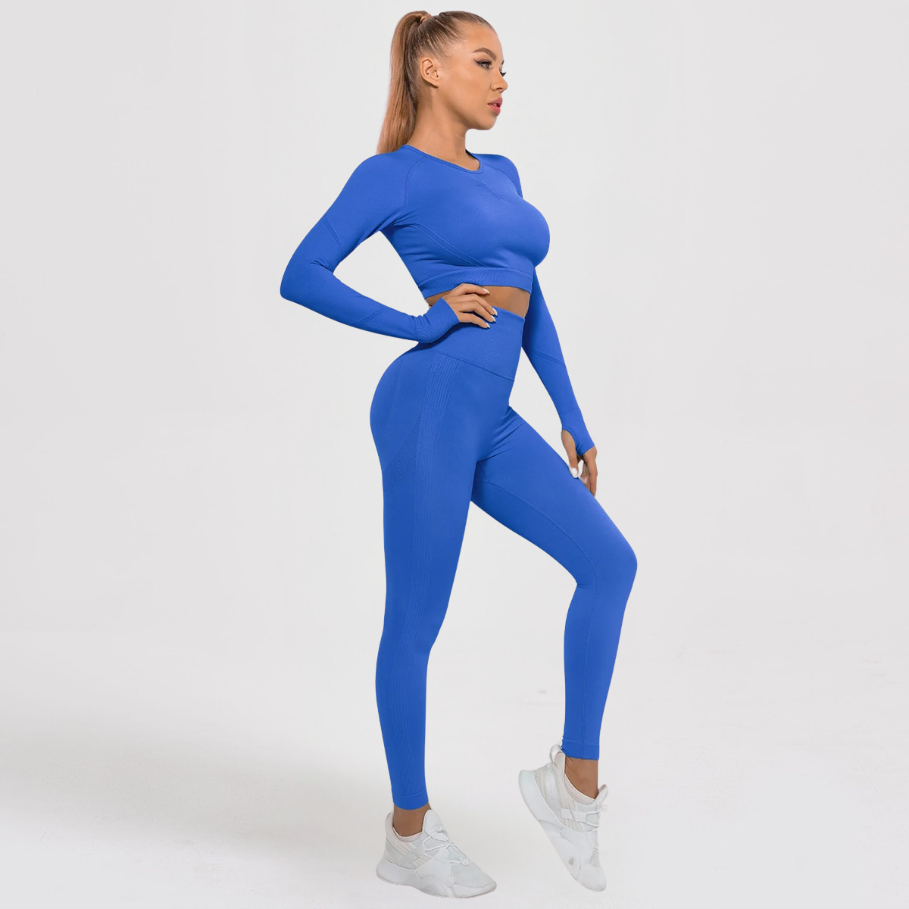 London Twins™ | Seamless Long Sleeve Gym Set