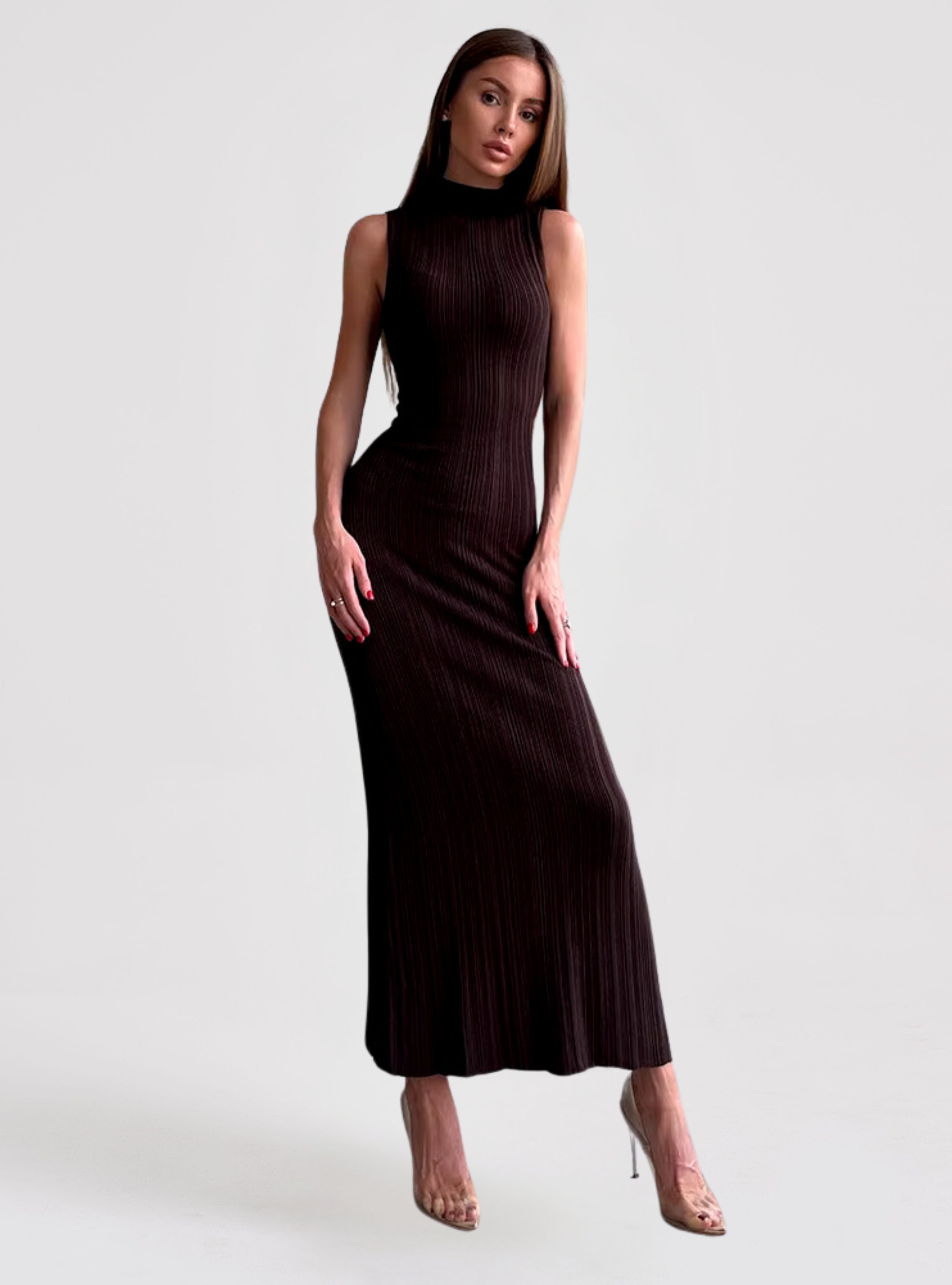 London Twins™ | Julia Turtleneck Sleeveless Dress 2024