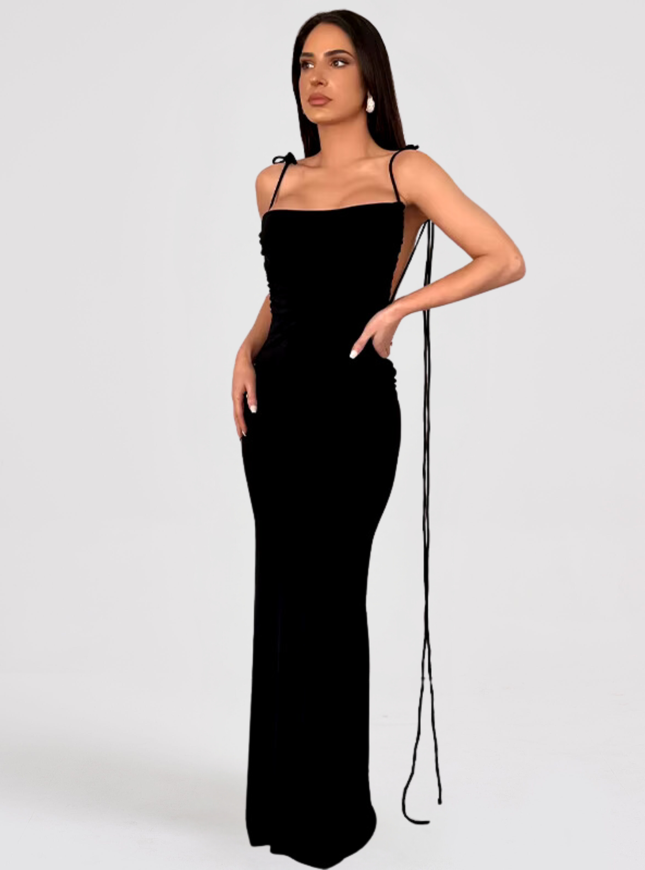 London Twins™ | Sexy Backless Solid Bandage Maxi Dress