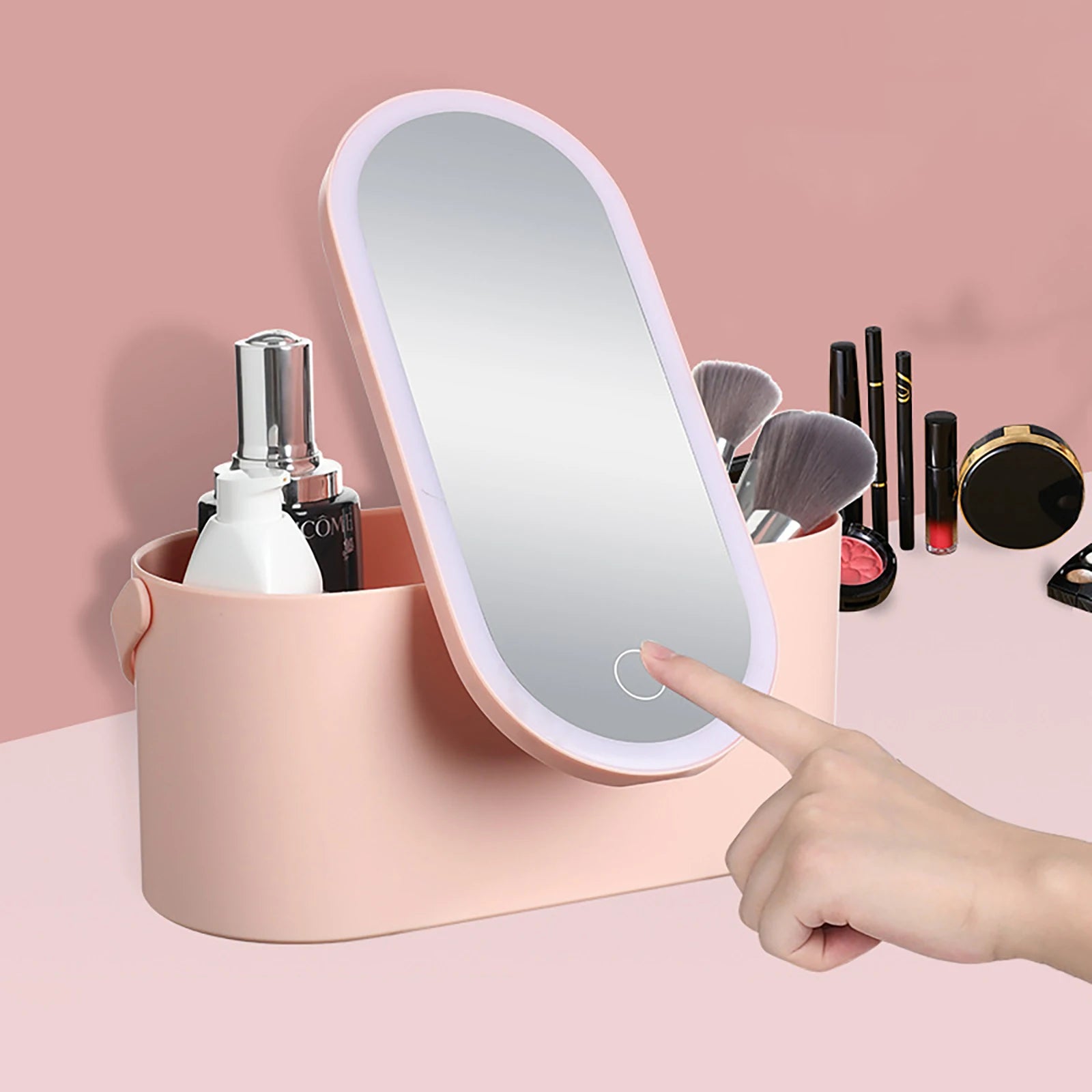 London Twins™ | Portable Makeup Box with LED Light Mirror