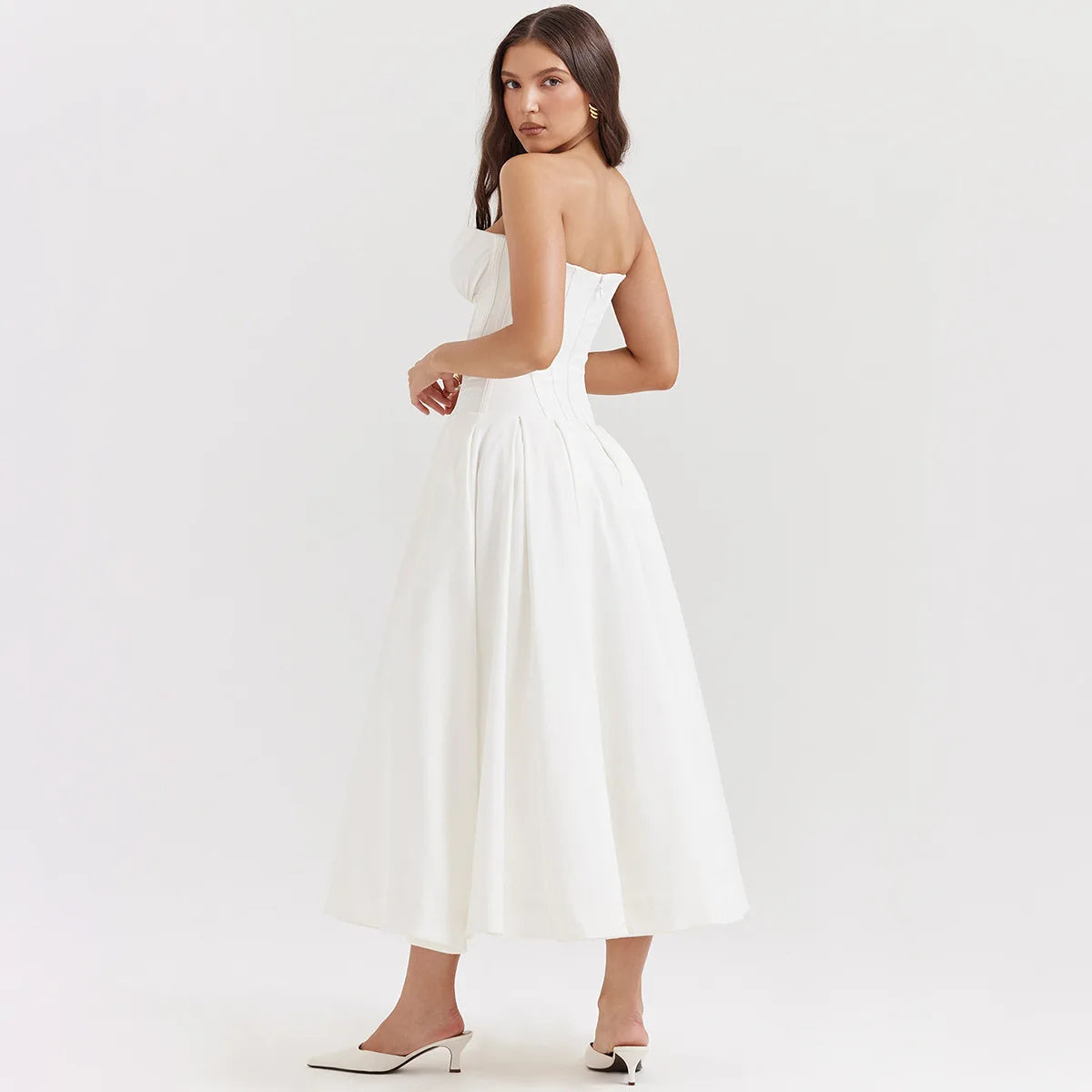 London Twins™ | Lady Strapless Midi Dress